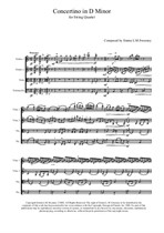 Concertino in D Minor for Strings - Full Score